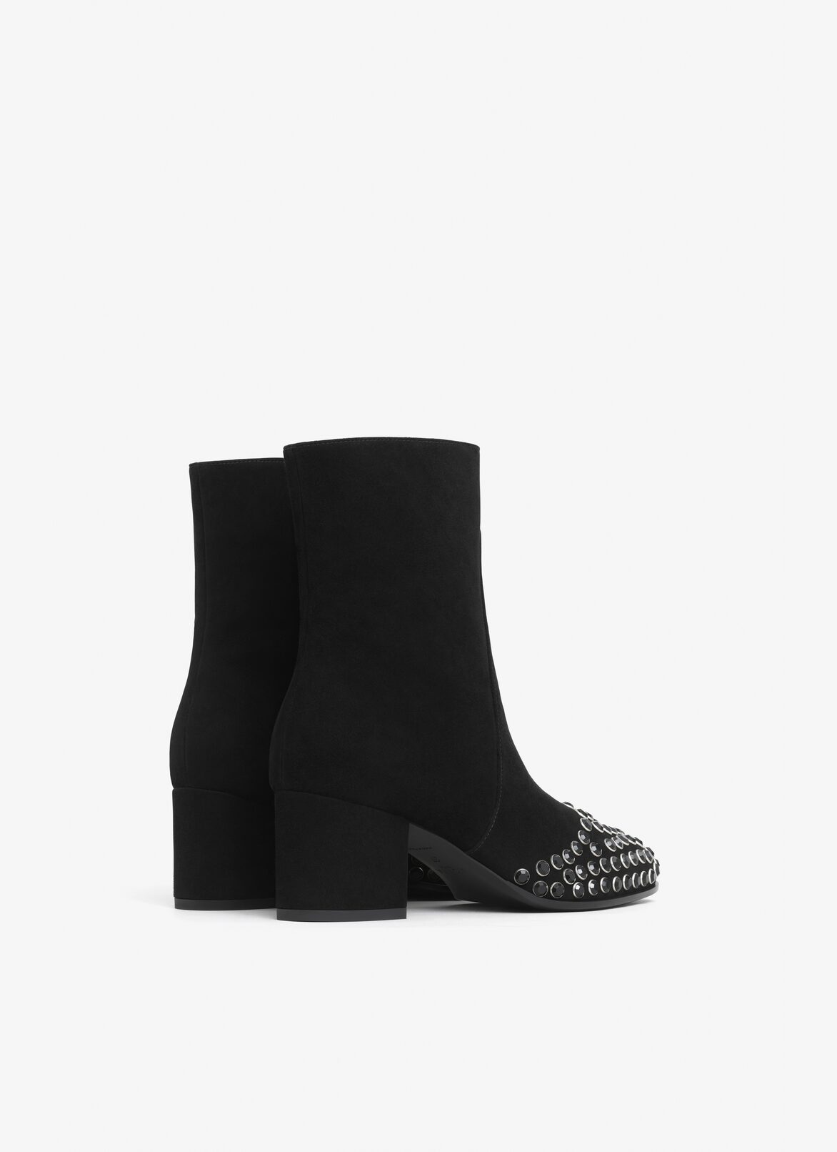 LOW BOOTS IN STRASS SUEDE GOATSKIN ALAÏA BLACK LOW BOOTS IN STRASS SUEDE GOATSKIN